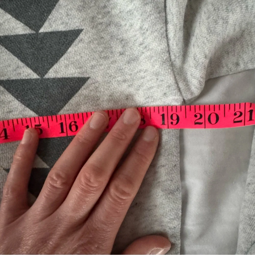 J crew pattern sweatshirt, grey with blue and gold